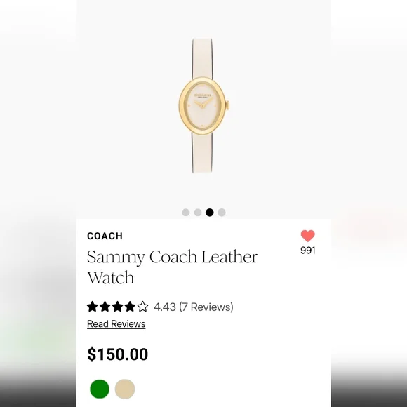 Sammy Coach Leather Watch - Picture 10 of 14